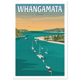 New Zealand Travel Poster - Whangamatā  Harbour