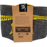 Kōwhai Yellow On Mid Grey - Ecofelt Growbag