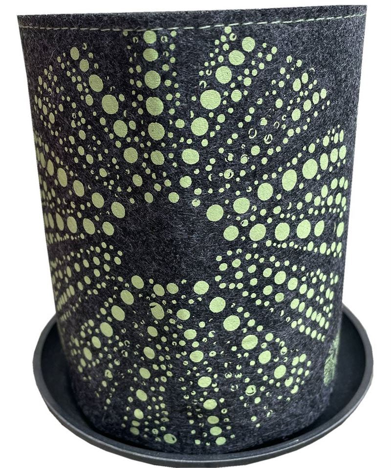 Kina Green On Grey - Ecofelt Growbag