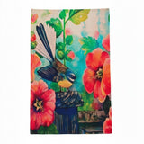 Tea Towel - Irina Velman Hollyhocks