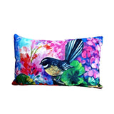 Rectangle Cushion Cover - Fantail & Hydrangeas