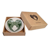Jo Luping Design Porcelain Bowl with Aroha Fern Green and White Design