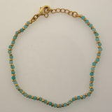 Amazonite & Gold Plated Bracelet