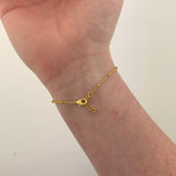 Amazonite & Gold Plated Bracelet on Brass