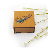 Aotearoa Square Trinket Box with Pāua Fern