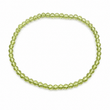 Faceted Peridot Bracelet on Elastic