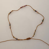 Tourmaline Bracelet on Thread with Gold Plated Beads