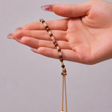 Gold Plated Stainless Steel Pearl & Mixed Stone Bracelet
