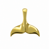 Whale Tail Gold Plated Sterling Silver Pendant