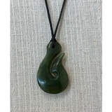 New Zealand Pounamu Hei Matau (Hook) Necklace