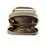 Leather Double Zip Card Holder- Tui Birds and Flowers