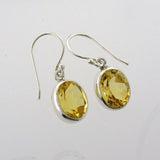 Citrine Faceted 10x8mm Oval  Earring