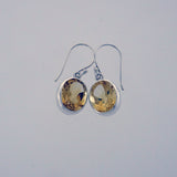 Citrine Faceted 12x10mm Oval  Earring