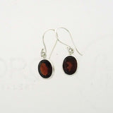Garnet Faceted 9x6mm Oval Earring