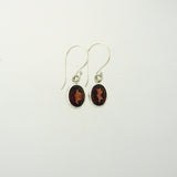 Garnet Faceted 7x5mm Oval Earring