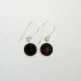 Garnet Faceted 8mm Round  Earring