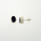 Mystic Quartz 8x6 oval Stud