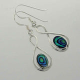New Zealand Pāua Figure 8 Earrings in Sterling Silver