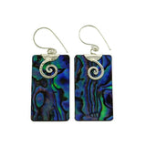 NZ Paua Shell & Stg Silver Earrings