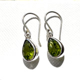 Peridot 7x9mm tear drop earring