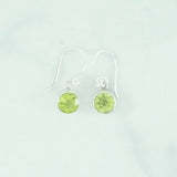 Peridot 7mm faceted Earring