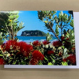 Whangamatā Pōhutukawa and Hauturu Island Greeting Card