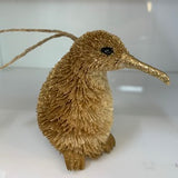 New Zealand Kiwi Gold Glitter Decoration