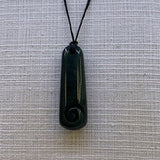 New Zealand Pounamu Drop (Roimata) with Spiral (Koru) Necklace