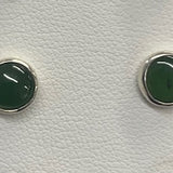 New Zealand Pounamu Stud Earrings in Sterling Silver