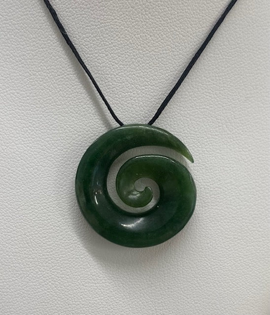 New Zealand Pounamu Koru (Spiral) Necklace