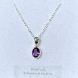 Amethyst Faceted 9x6mm Oval Pendant
