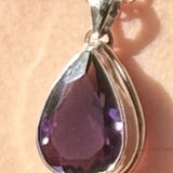 Amethyst Faceted 18x13mm Teardrop Pendant