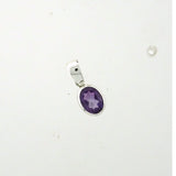 Amethyst Faceted 9x6mm Oval Pendant
