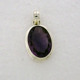 Amethyst Faceted 18x13mm Oval Pendant