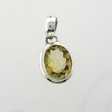 Citrine Faceted 10x8mm Oval Pendant