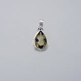 Citrine Faceted 13x10mmm Teardrop Pendant