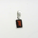 Garnet Faceted 8x6mm Rectangle Pendant