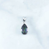 Mystic Topaz 9x12mm tear drop faceted pendant