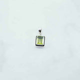 Peridot 6x8mm faceted pendant