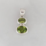 Peridot 4x6 & 6x8mm faceted pendant