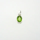 Peridot 8x10mm oval faceted pendant