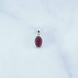 Ruby Faceted 8x6 Oval Pendant
