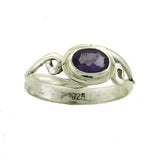 Amethyst Faceted 7x5mm Ring Spirals