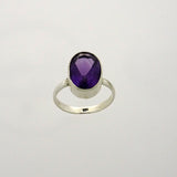 Ring Amethyst oval 15x11mm faceted