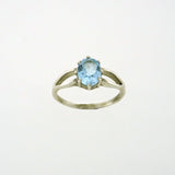 Blue Topaz 10x8mm facet Ring