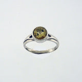 Citrine round 9mm facet Ring