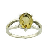Citrine Faceted 10x8mm Ring