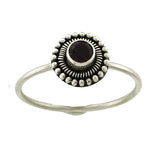 Garnet 5mm faceted round Ring