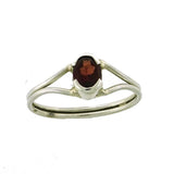 Garnet 6x8mm oval faceted Ring