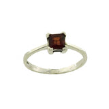 Ring Garnet 6x6 Facet square